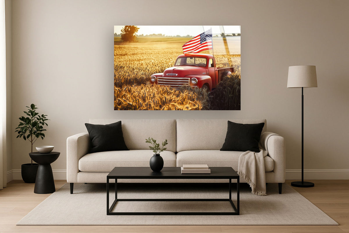"Rustic Patriot" Tempered Glass - Gold