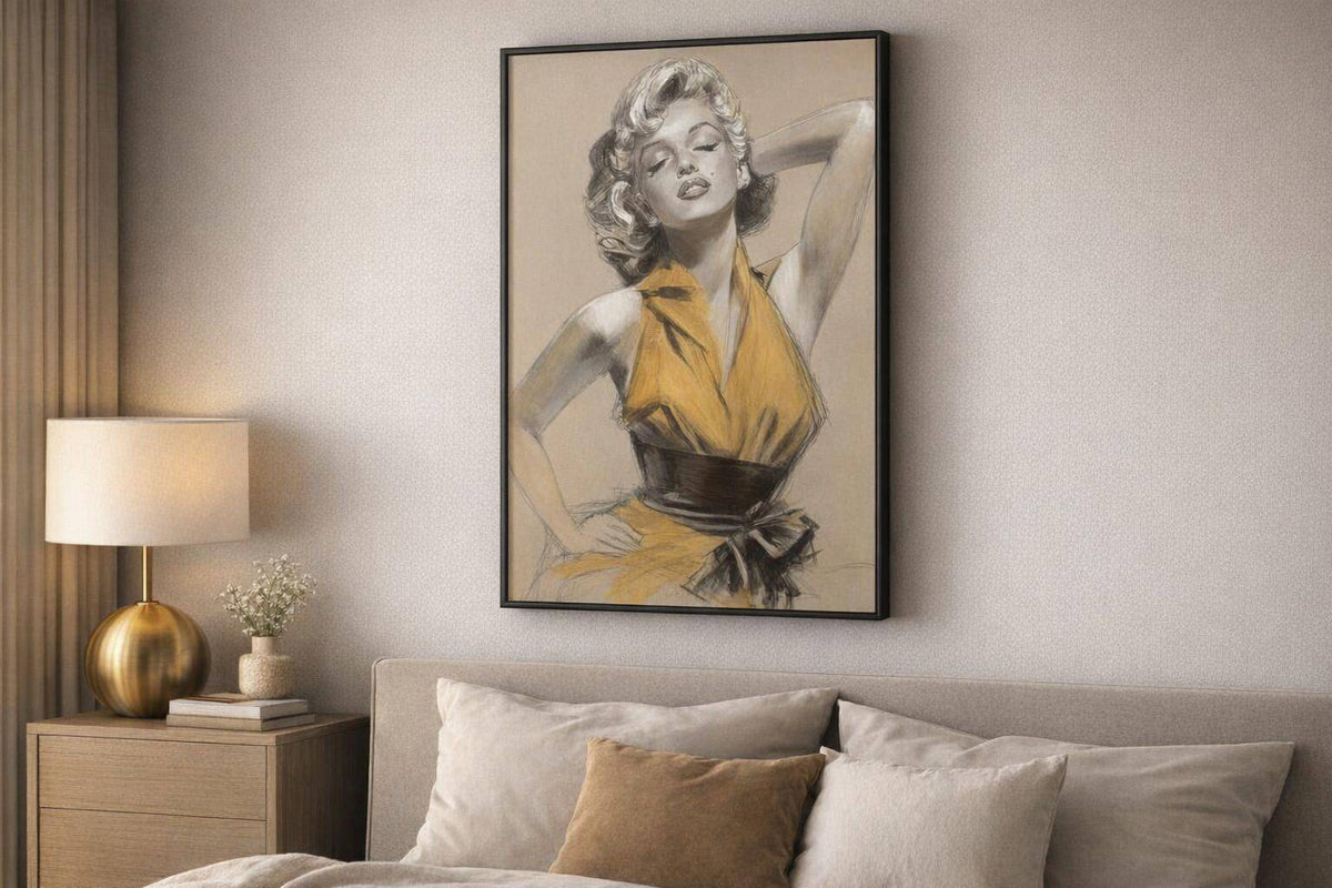 Golden Muse II Hand-Embellished Canvas In Frame - Gold / Beige