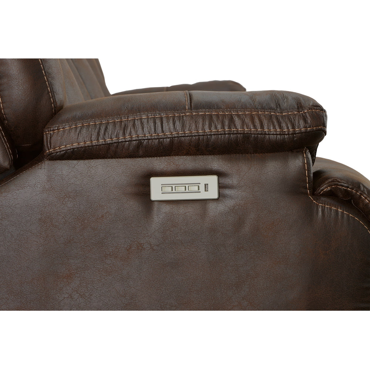 Flexsteel Clive Power Reclining Loveseat with Power Headrests & Lumbar