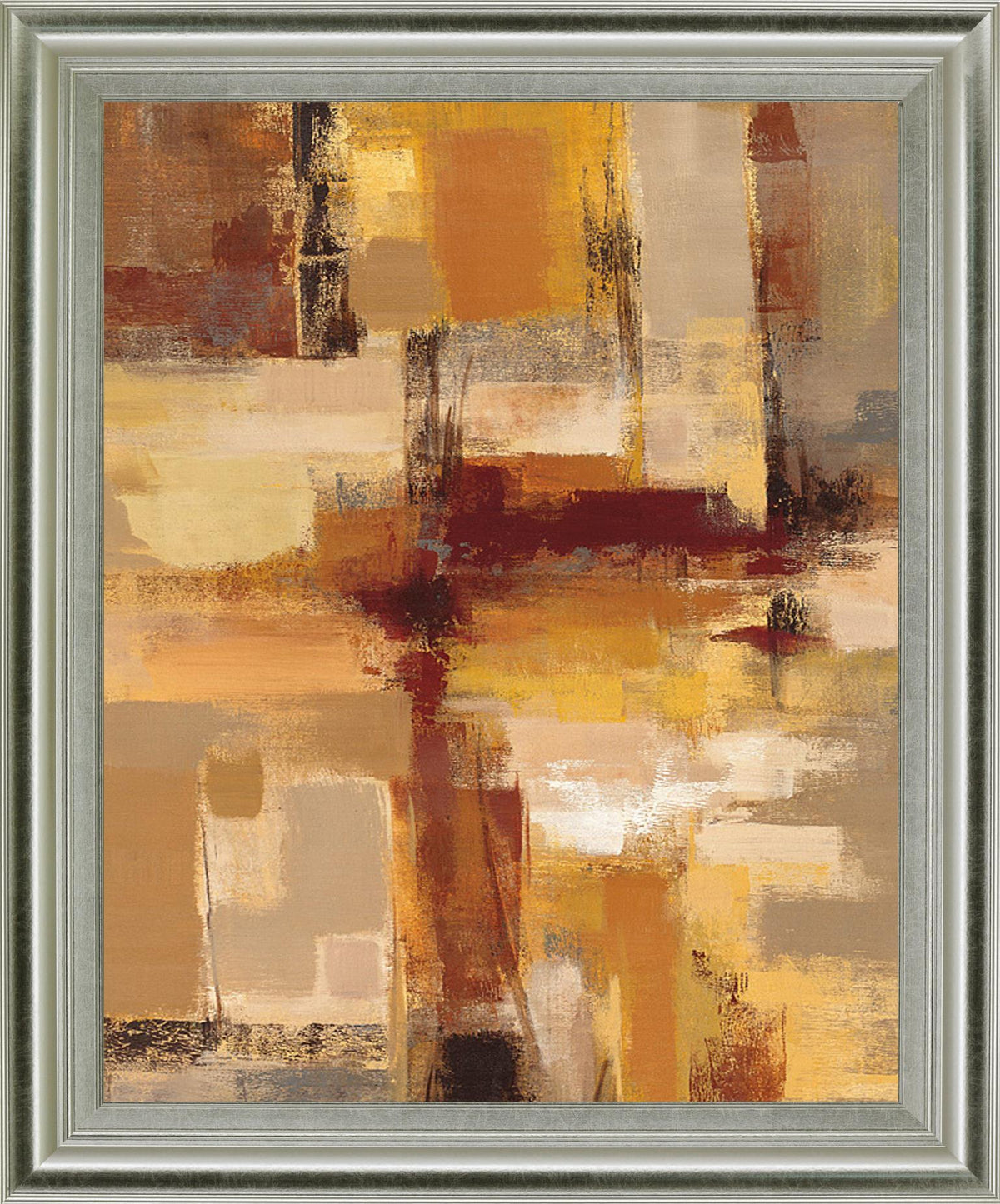 Gold Horizon - 28" x 34" Framed Wall Art - Gold