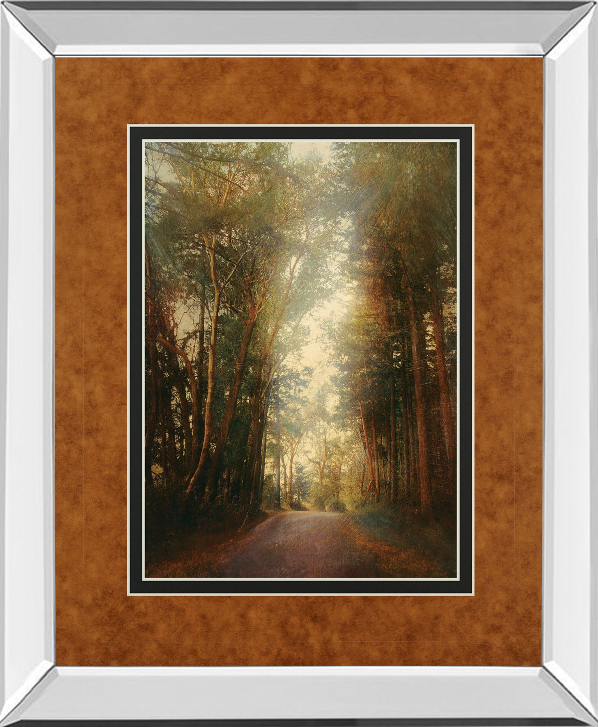 Road Of Mysteries Il By Amy Melious - Mirror Framed Print Wall Art - Light Brown