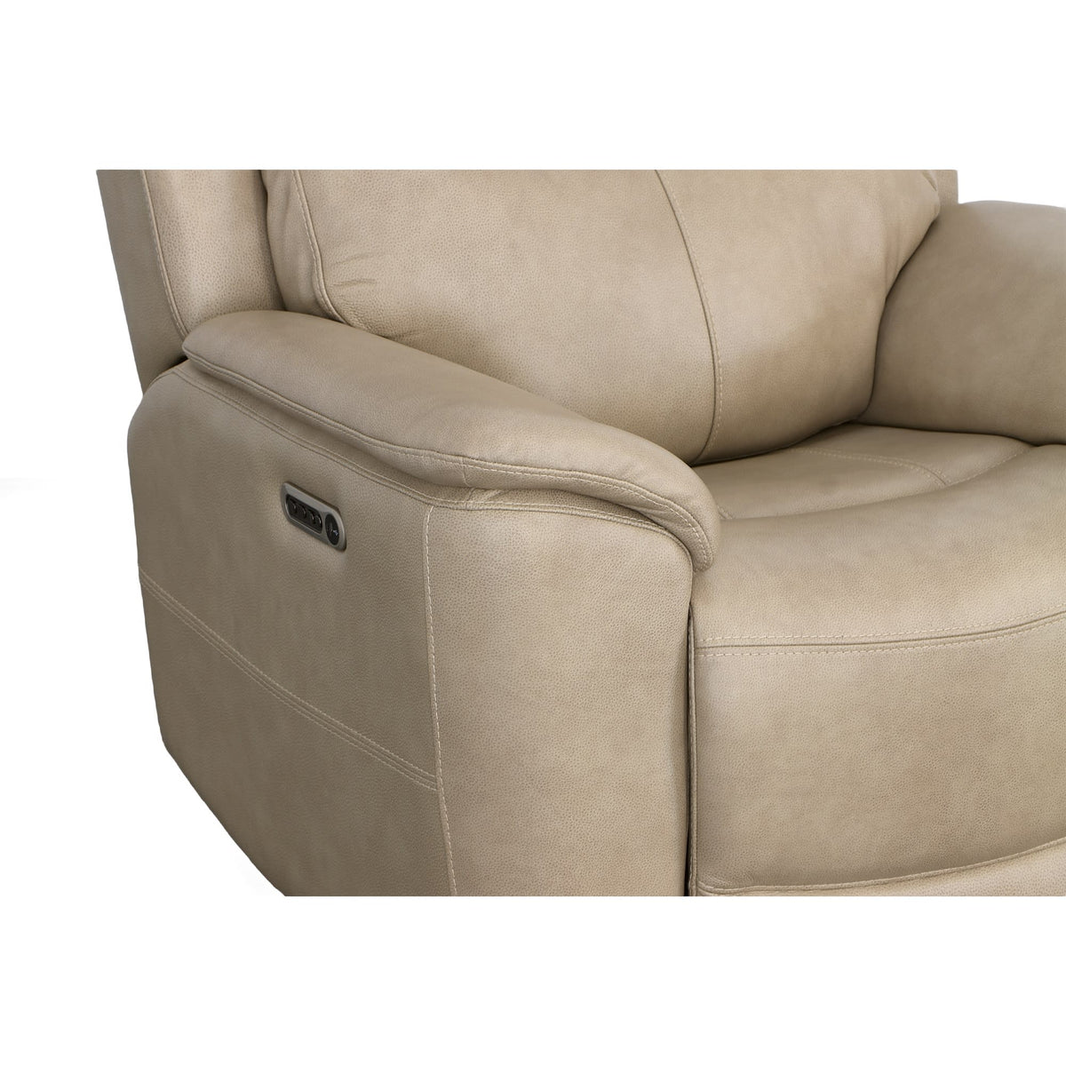 Flexsteel Crew Power Recliner with Power Headrest & Lumbar