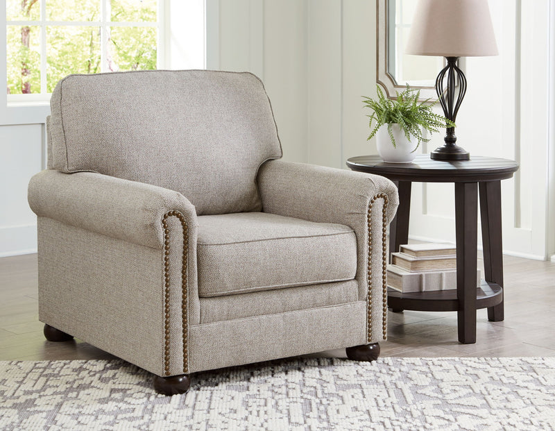 Gaelon - 2 Pc. - Chair, Ottoman - Dune