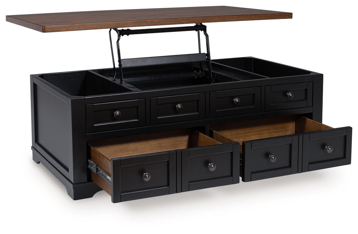 Wildenauer - Lift Top Cocktail Table - Brown / Black