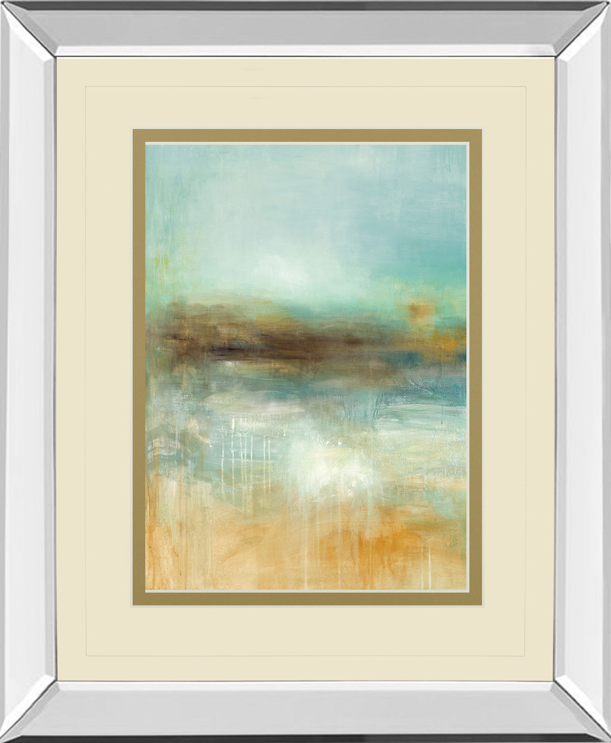 Let The Summer Sun Shine By Pasion - Mirror Framed Print Wall Art - Beige