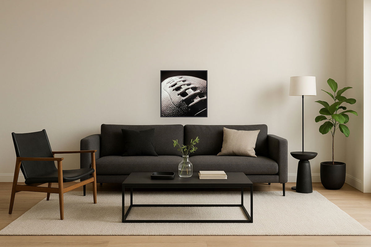 Grit Iron Focus - 24" x 24" Framed Wall Art - Dark Gray