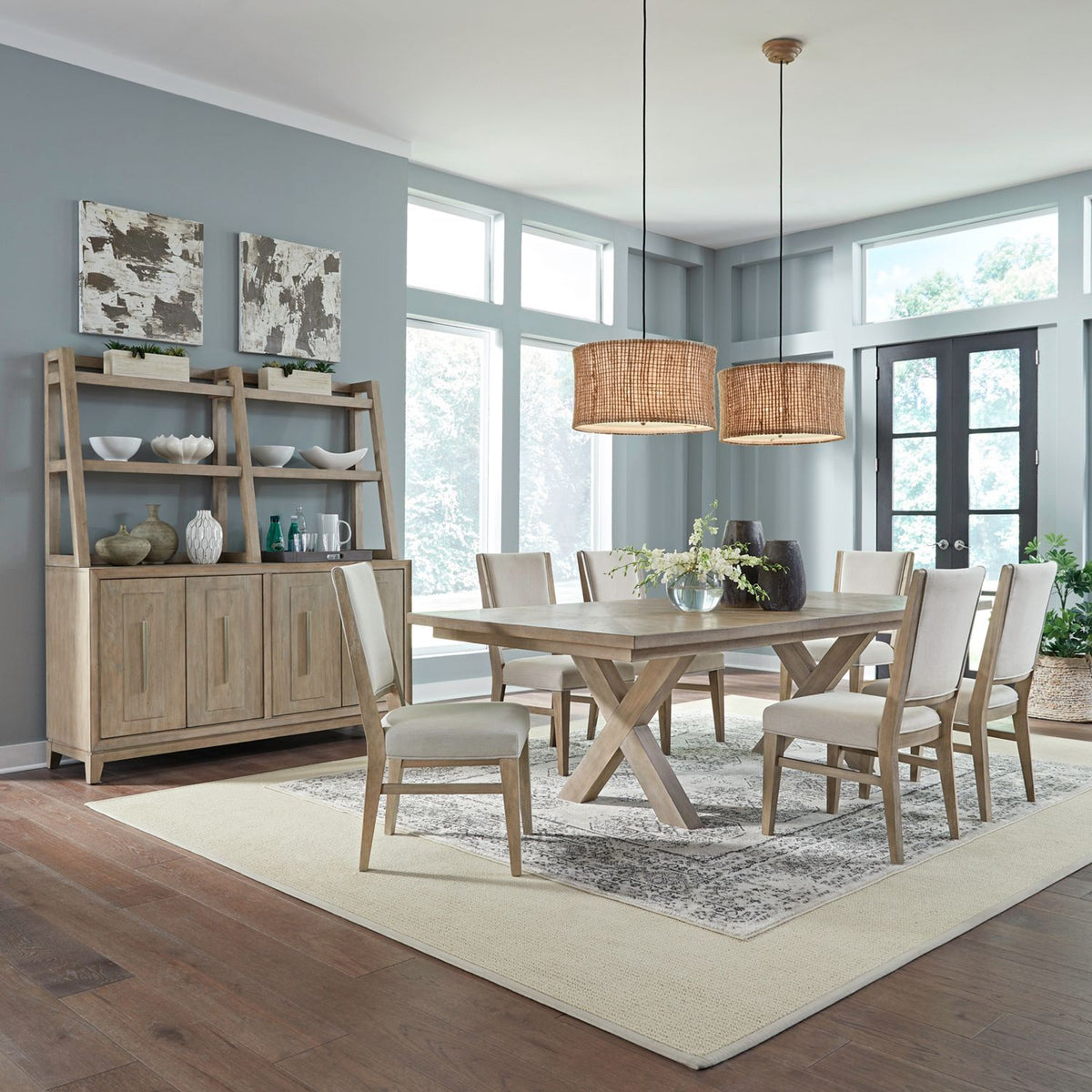 Brentwood - Double Pedestal Table Set