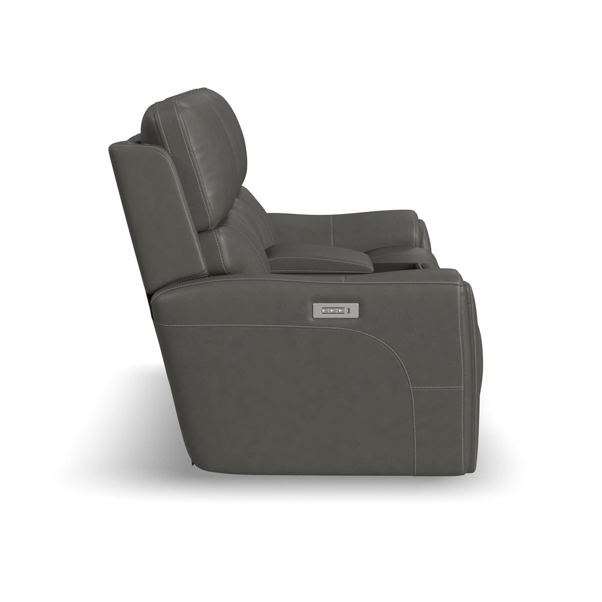 Flexsteel Carter Power Reclining Loveseat with Console & Power Headrests & Lumbar
