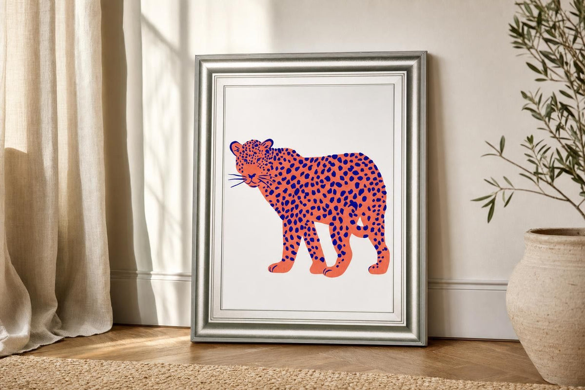 22x26 Bright Leopard I By Emma Scarvey - Pink