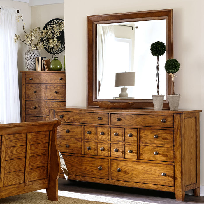 Grandpas Cabin - 7 Drawer Dresser - Light Brown