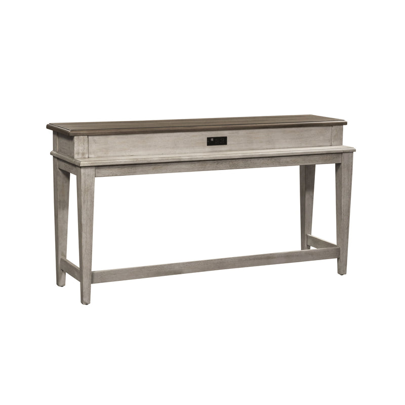 Heartland - Console Bar Table - Antique White / Tobacco Tops