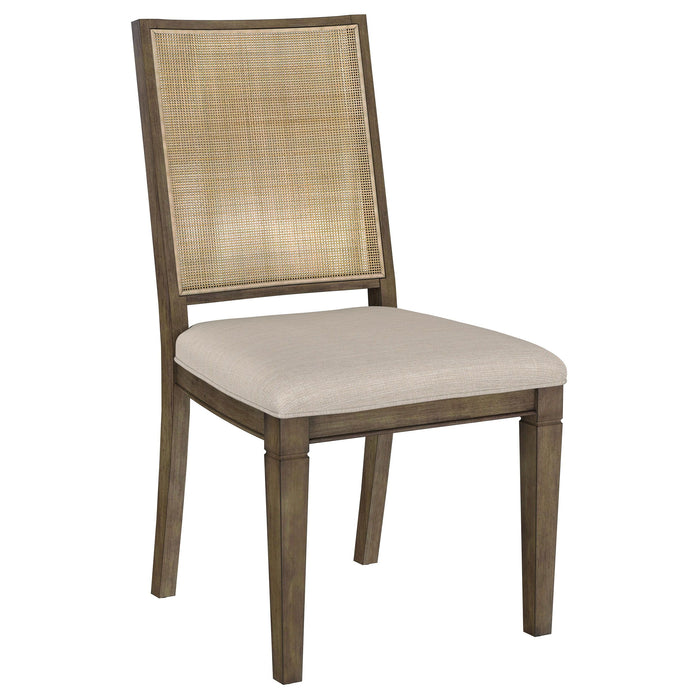 Matisse - Woven Rattan Back Dining Side Chair Brown (Set of 2) - Light Brown