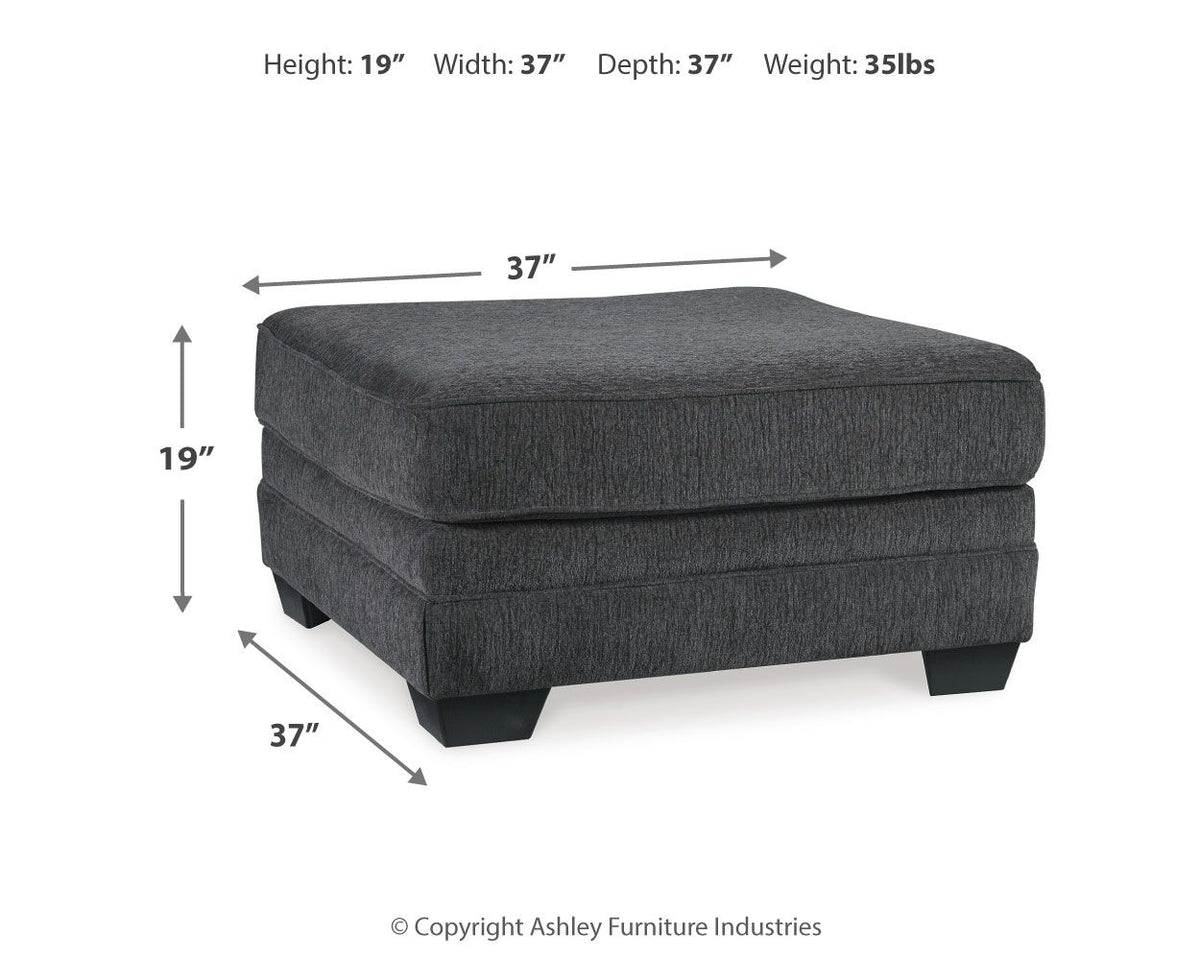 Tracling - Oversized Accent Ottoman - Slate