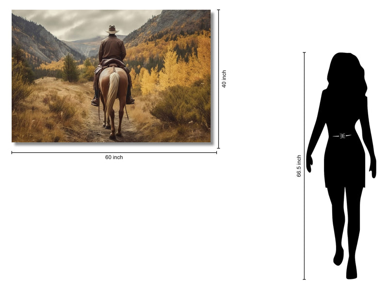 Autumn Trail Journey - 40" x 60" Framed Wall Art - Yellow
