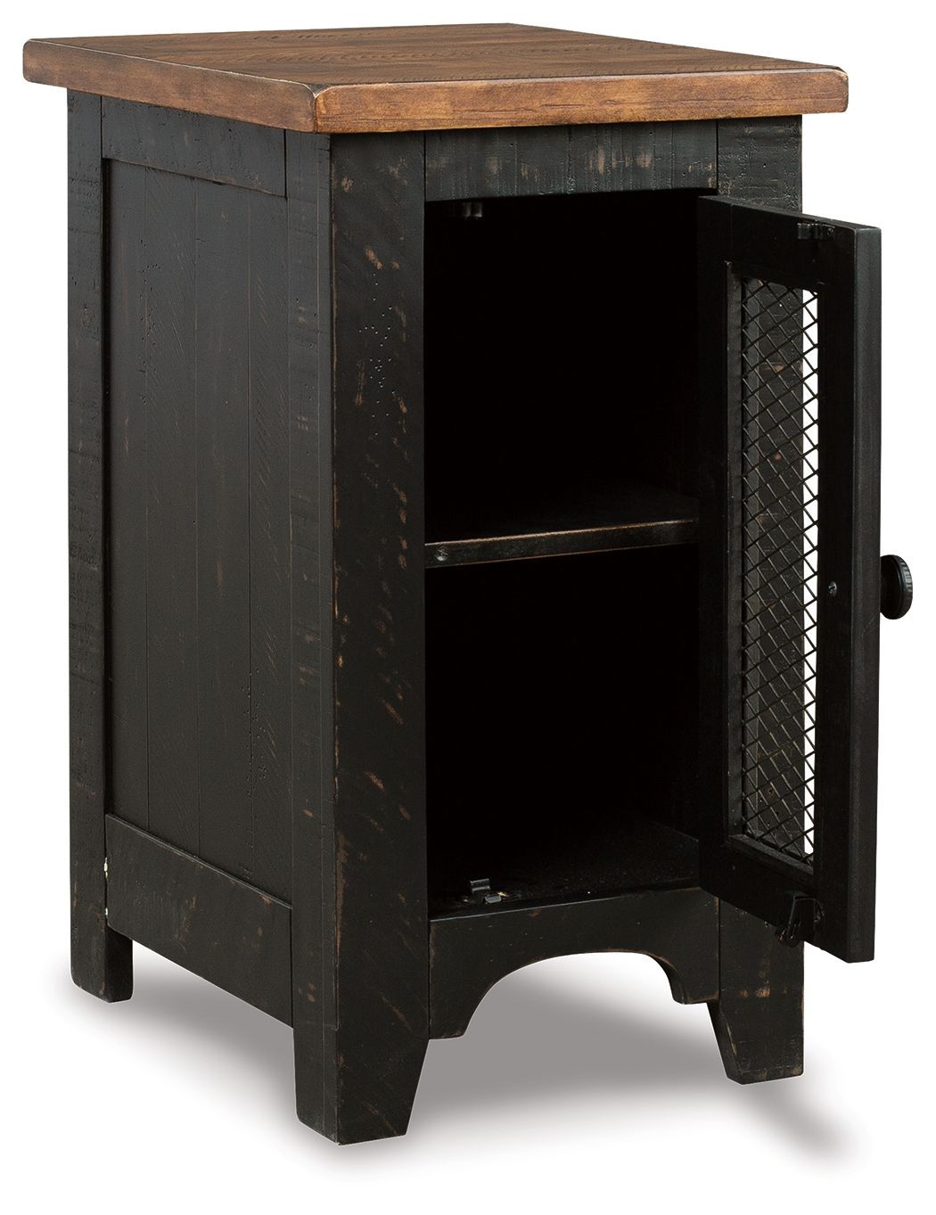 Valebeck - Chair Side End Table - Black / Brown