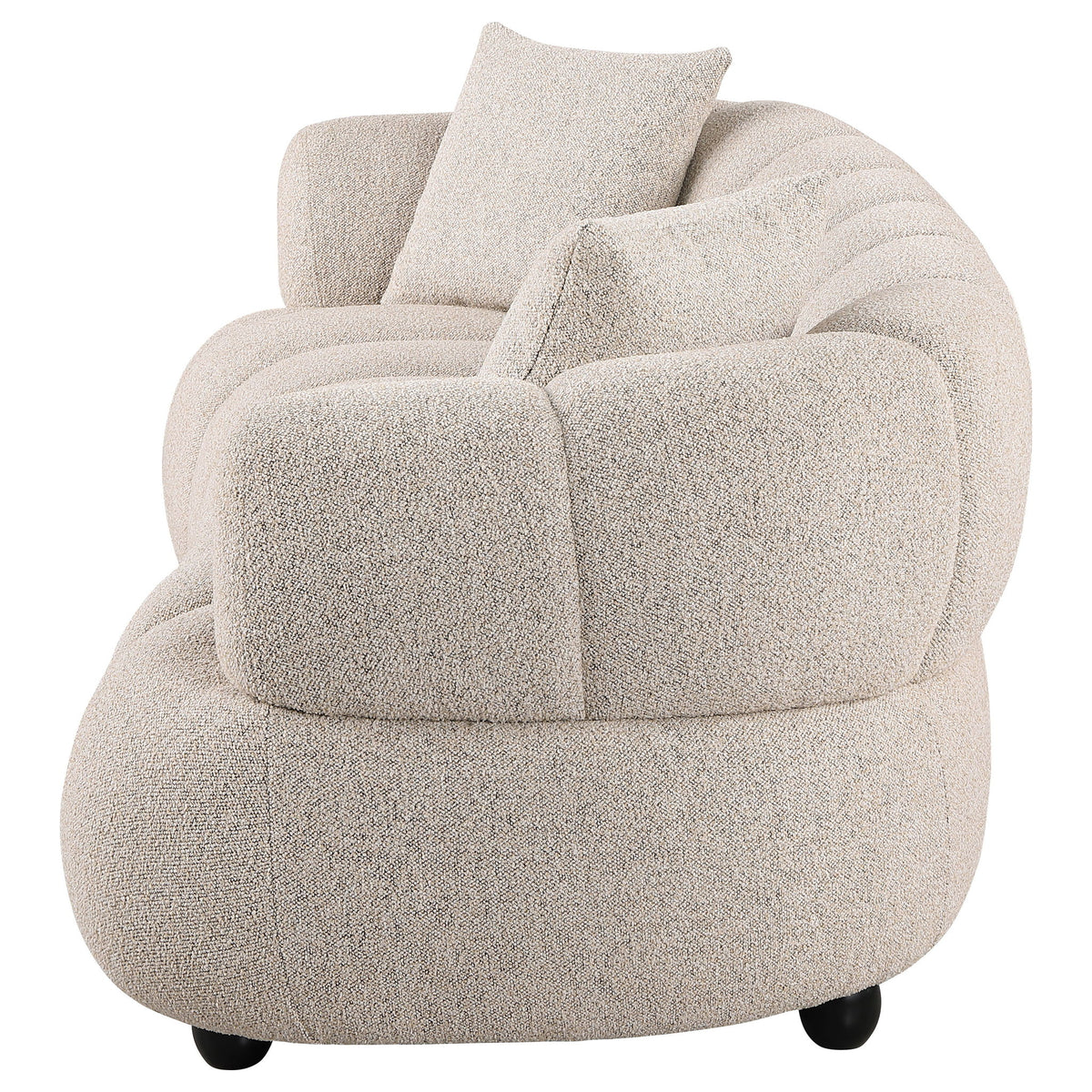 Whitney Contemporary Channel Tufted Woven Fabric Upholstered Sofa