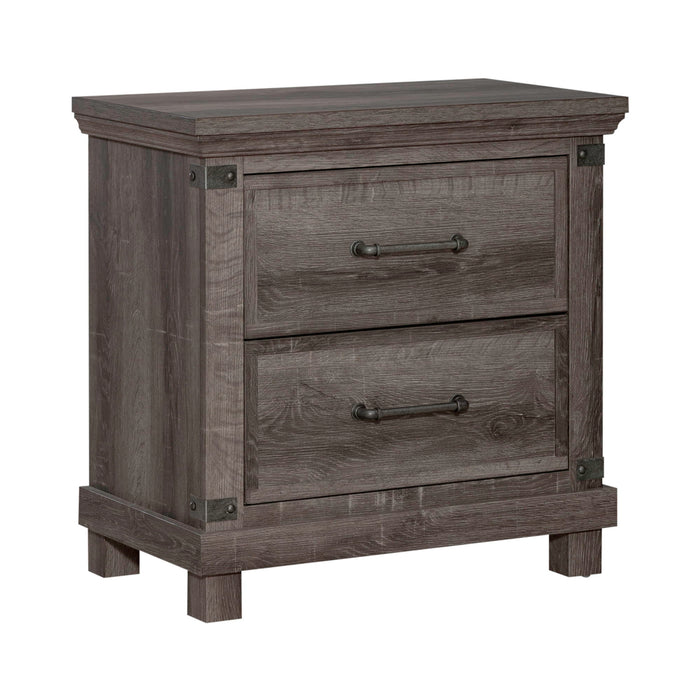 Lakeside Haven - Nightstand With Charging Station - Dark Brown