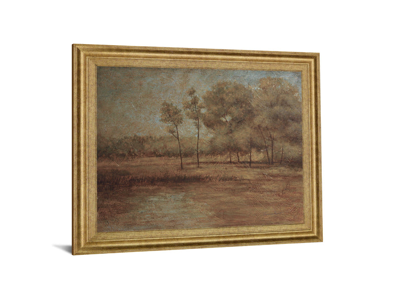 Amber Grove Stillness - 28" x 34" Framed Wall Art - Dark Brown