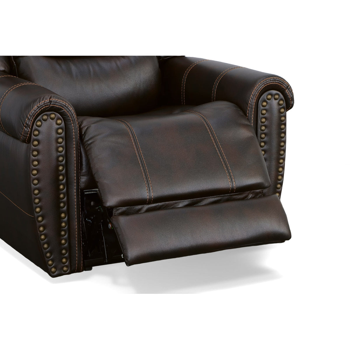 Flexsteel Oscar Power Recliner with Power Headrest & Lumbar