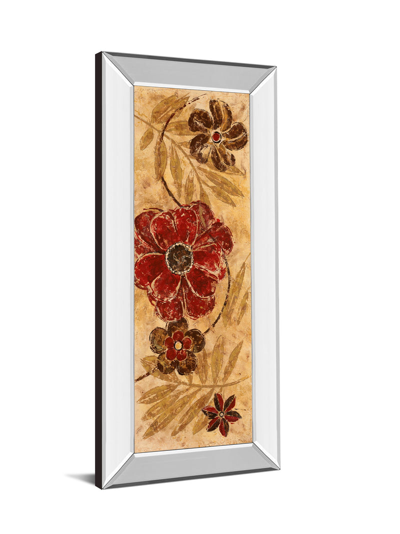 Touch Of Honey Il By Maria Donovan - Mirror Framed Print Wall Art - Light Brown