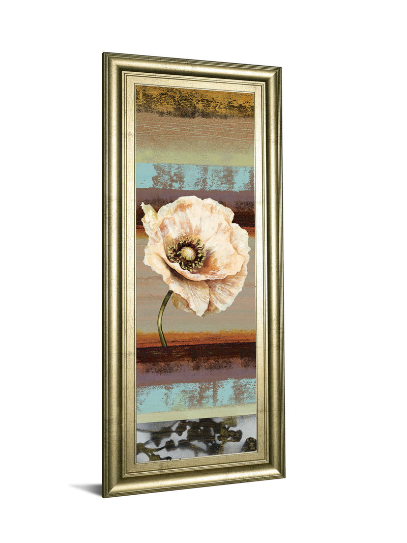 Elemental Poppy Il By Selina Werbelow - Framed Print Wall Art - Beige