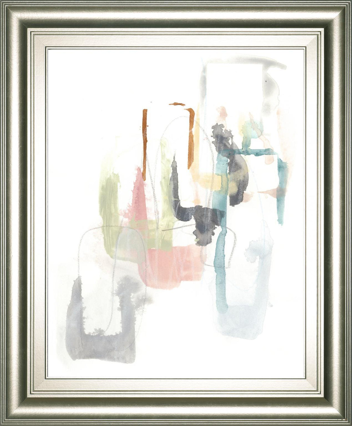 22x26 Pastel Windows II By June Erica Vess - Silver