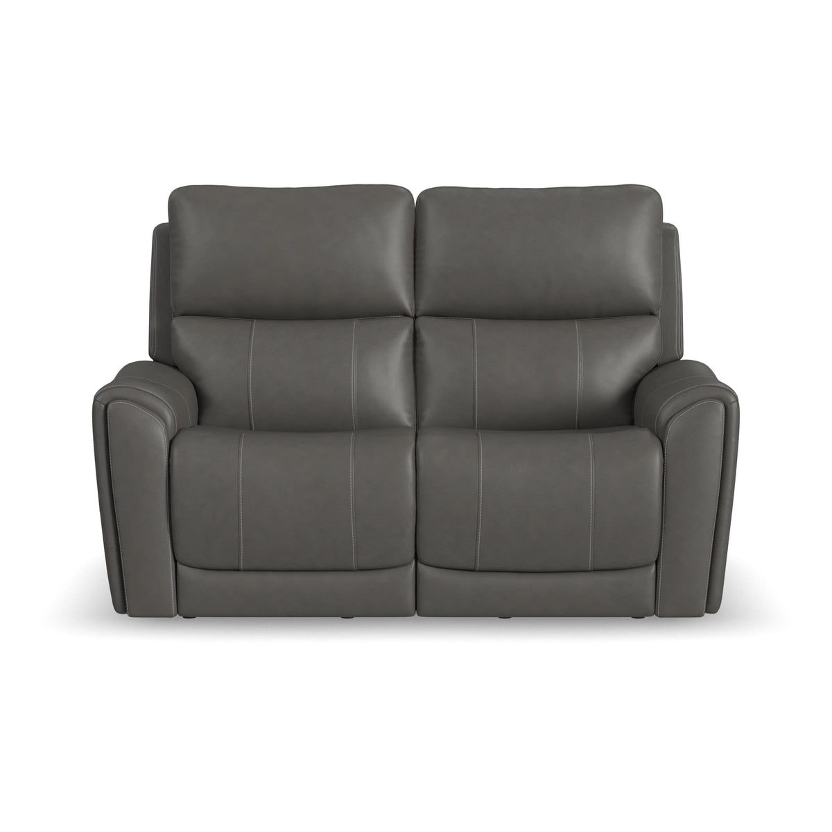 Flexsteel Carter Power Reclining Loveseat with Power Headrests & Lumbar
