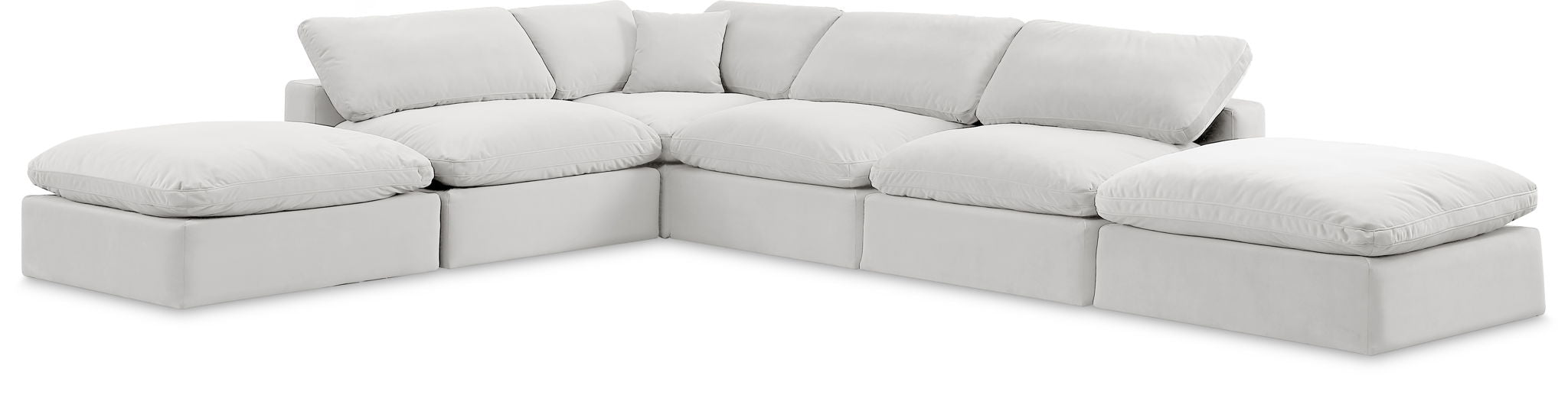 Comfy - 6 Piece Velvet Modular Sectional