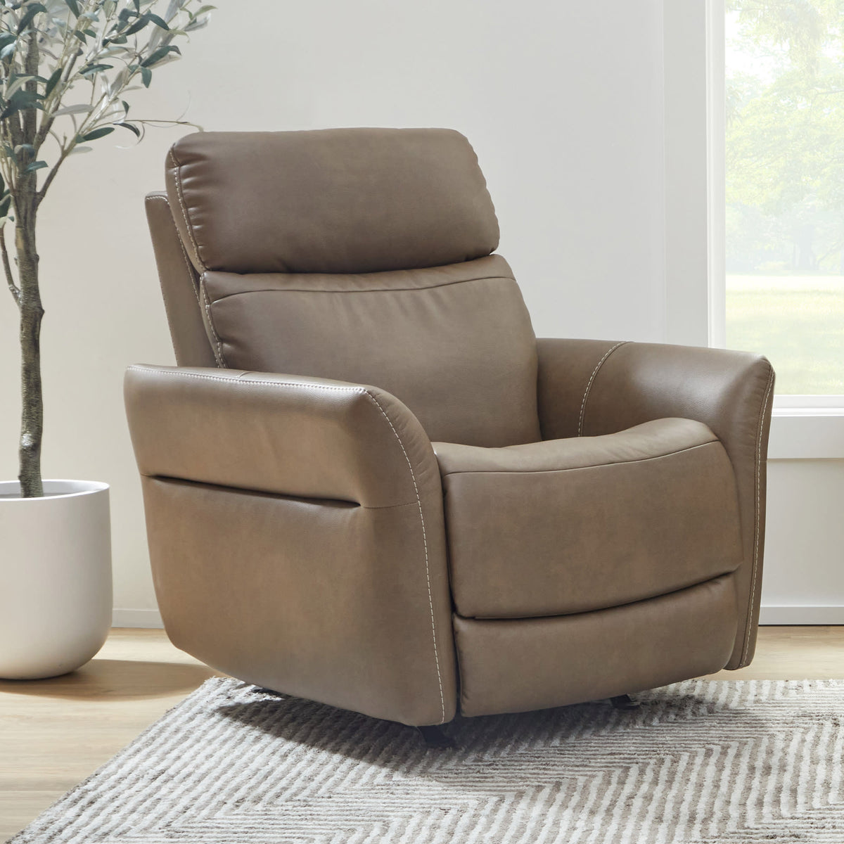Flexsteel Artemis Power Rocking Recliner with Power Headrest, Lumbar, Heat & Massage