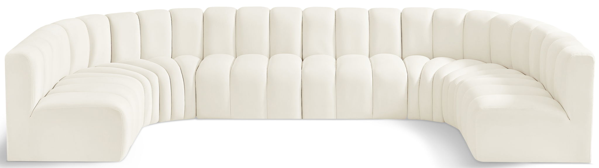 Arc - Velvet Modular U-Shaped Sectional