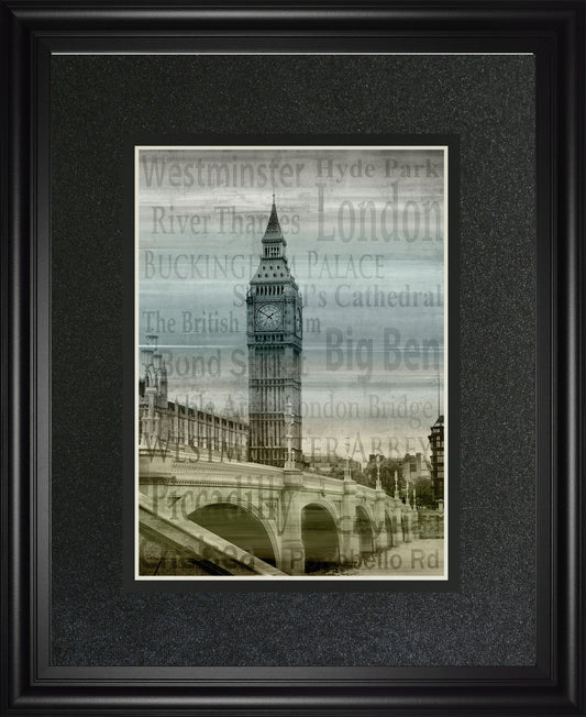 Big Ben By Alan Lambert - Framed Print Wall Art - Black