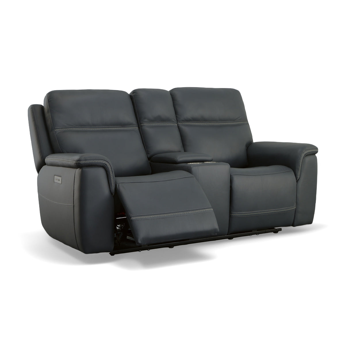 Flexsteel Sawyer Pwr Recl Loveseat w/ Console, Pwr Hdrsts, Lumbar