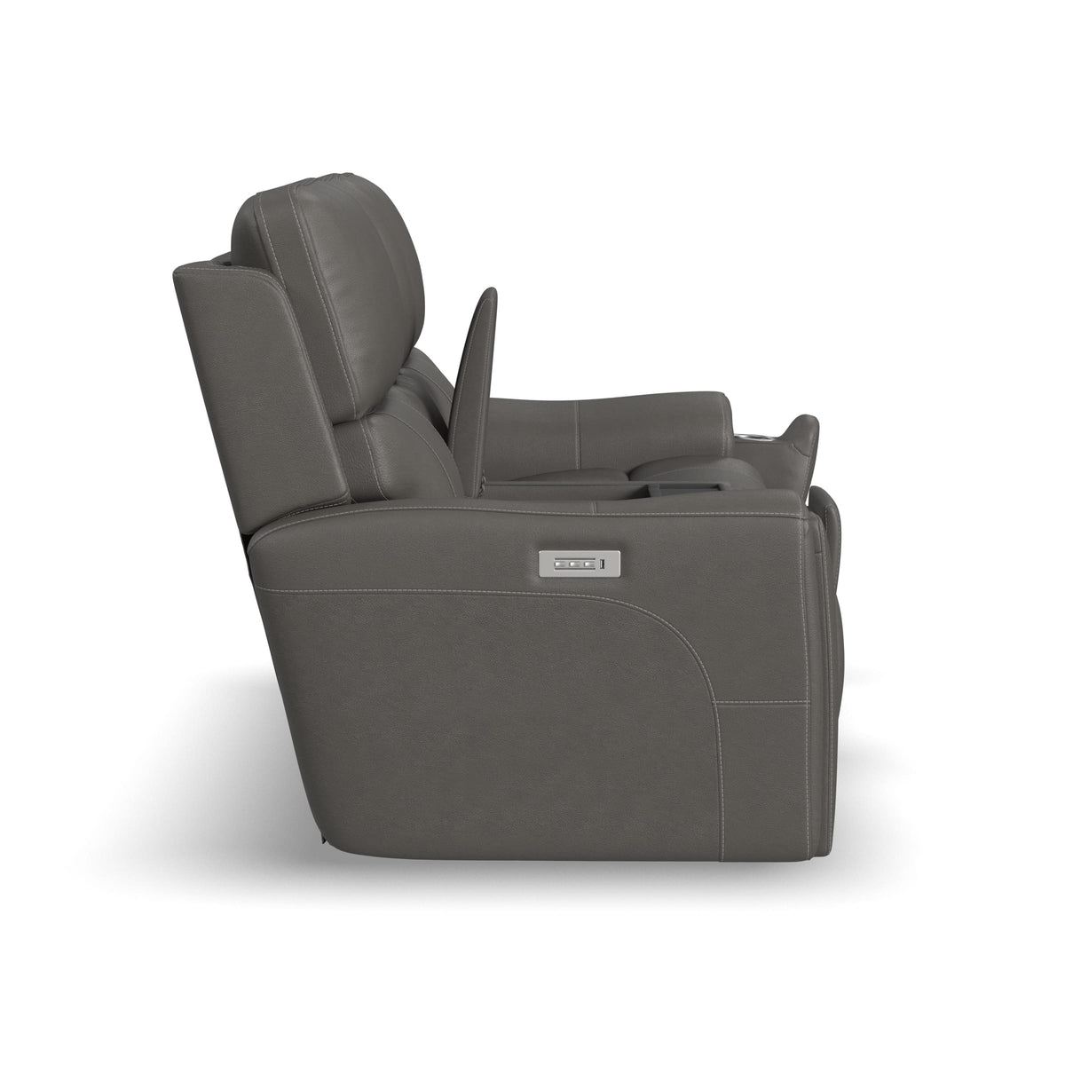 Flexsteel Carter Power Reclining Loveseat with Console & Power Headrests & Lumbar