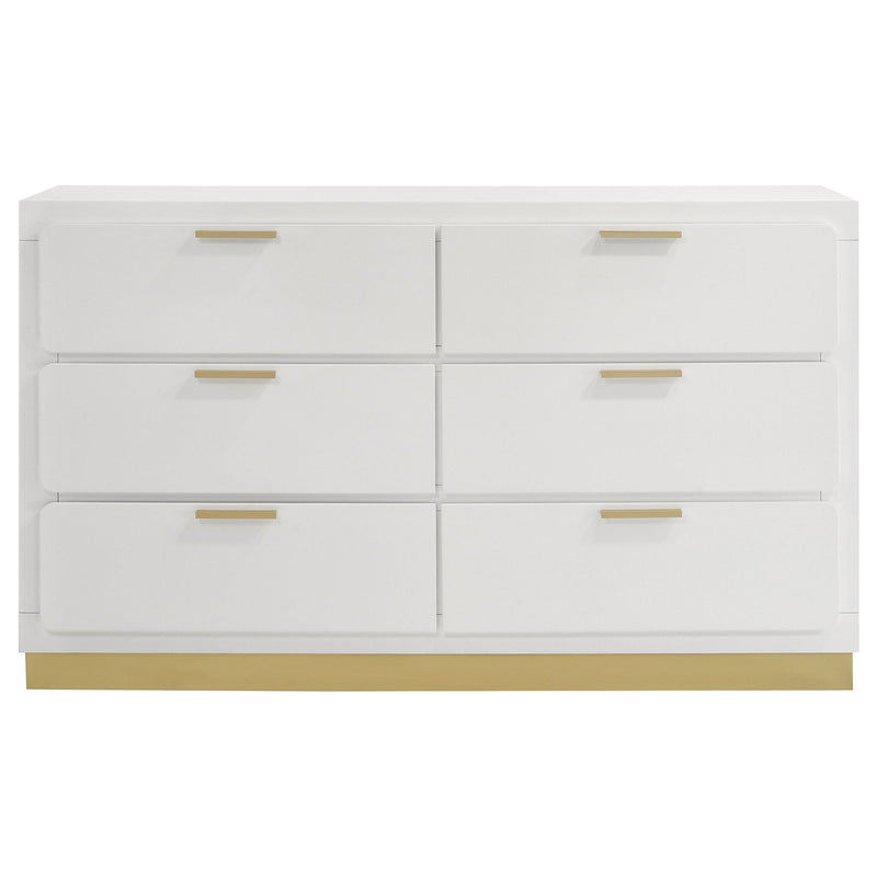 Caraway 6-drawer Dresser White