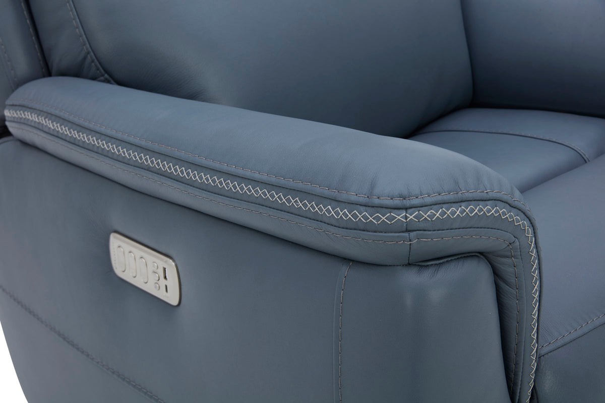 Flexsteel Sawyer Swivel Glider with Power Headrest, Lumbar, Heat & Massage