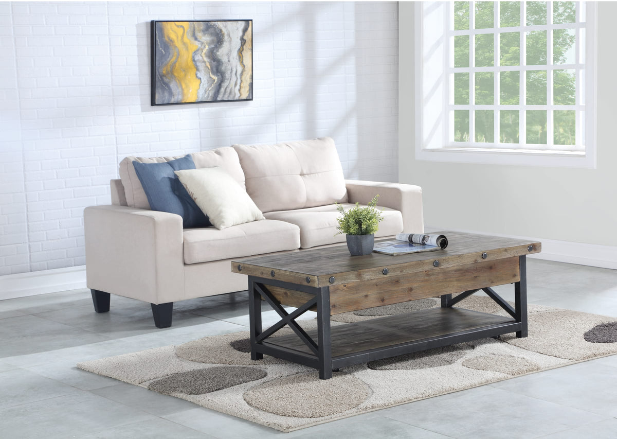 Flexsteel Carpenter Rectangular Lift-Top Coffee Table with Casters