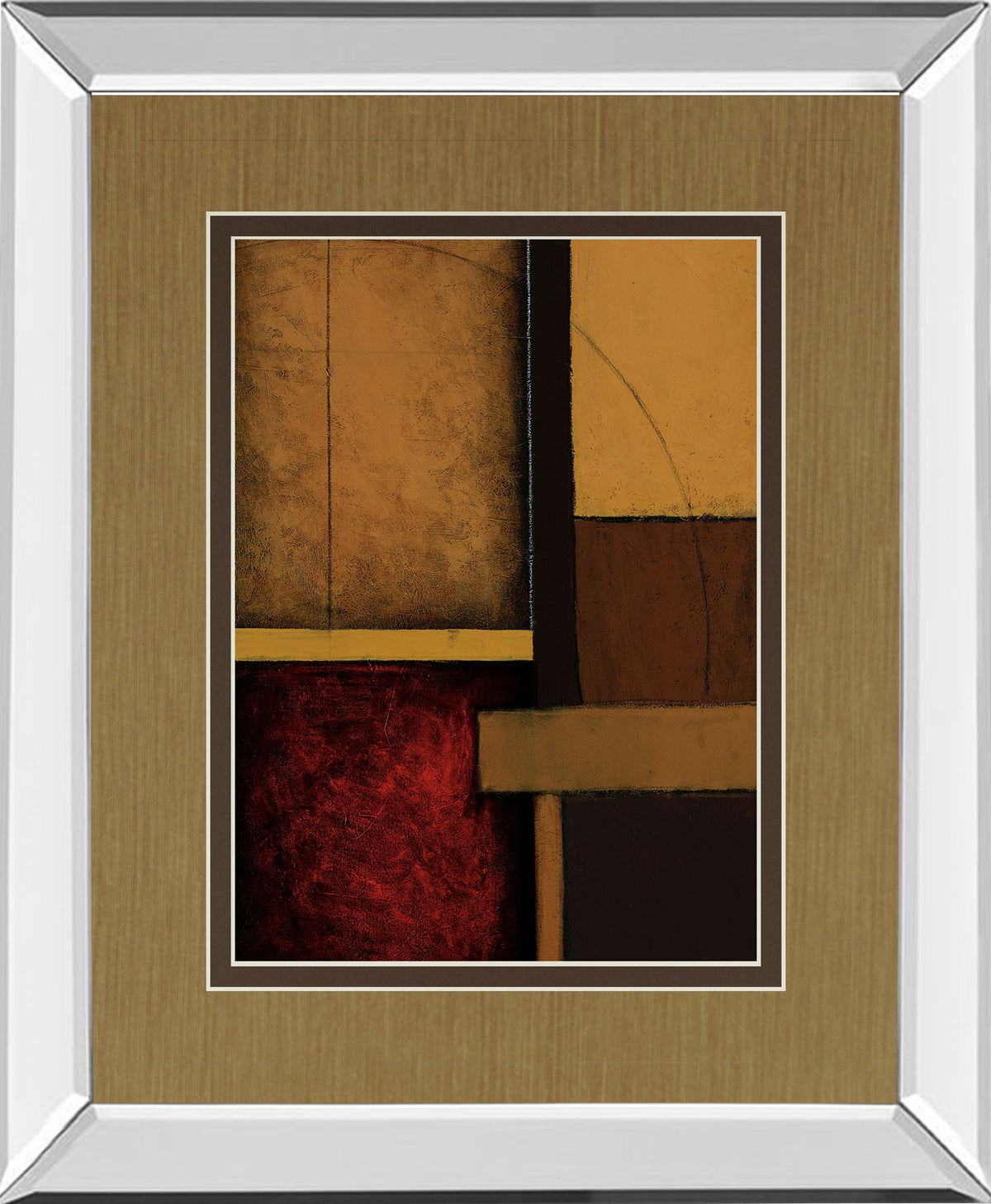 Gateways I By Patrick St. Germain - Mirror Framed Print Wall Art - Light Brown