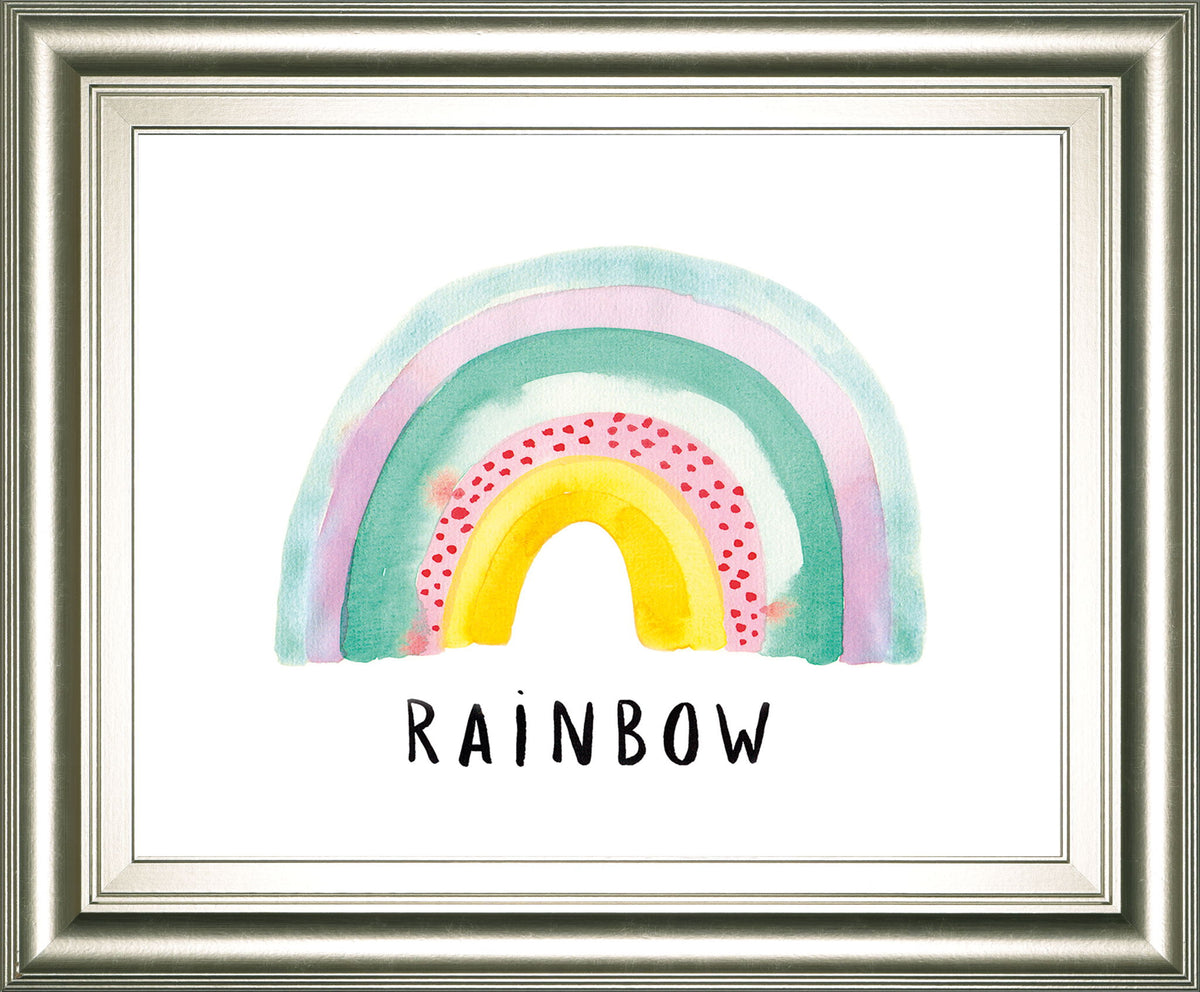 Rainbow Joy By Joelle Wehkamp - Framed Print Wall Art - White