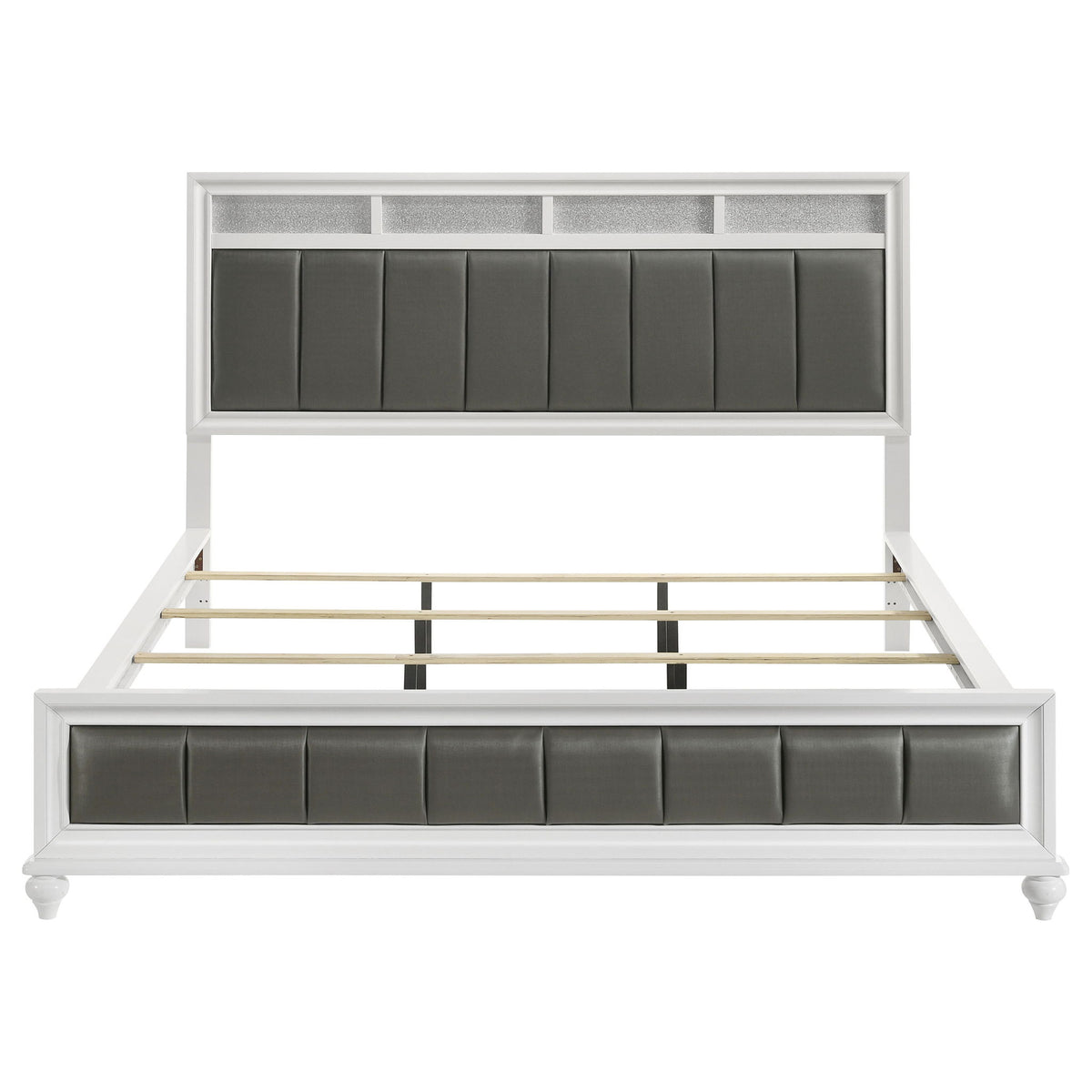 Barzini Wood California King Panel Bed White