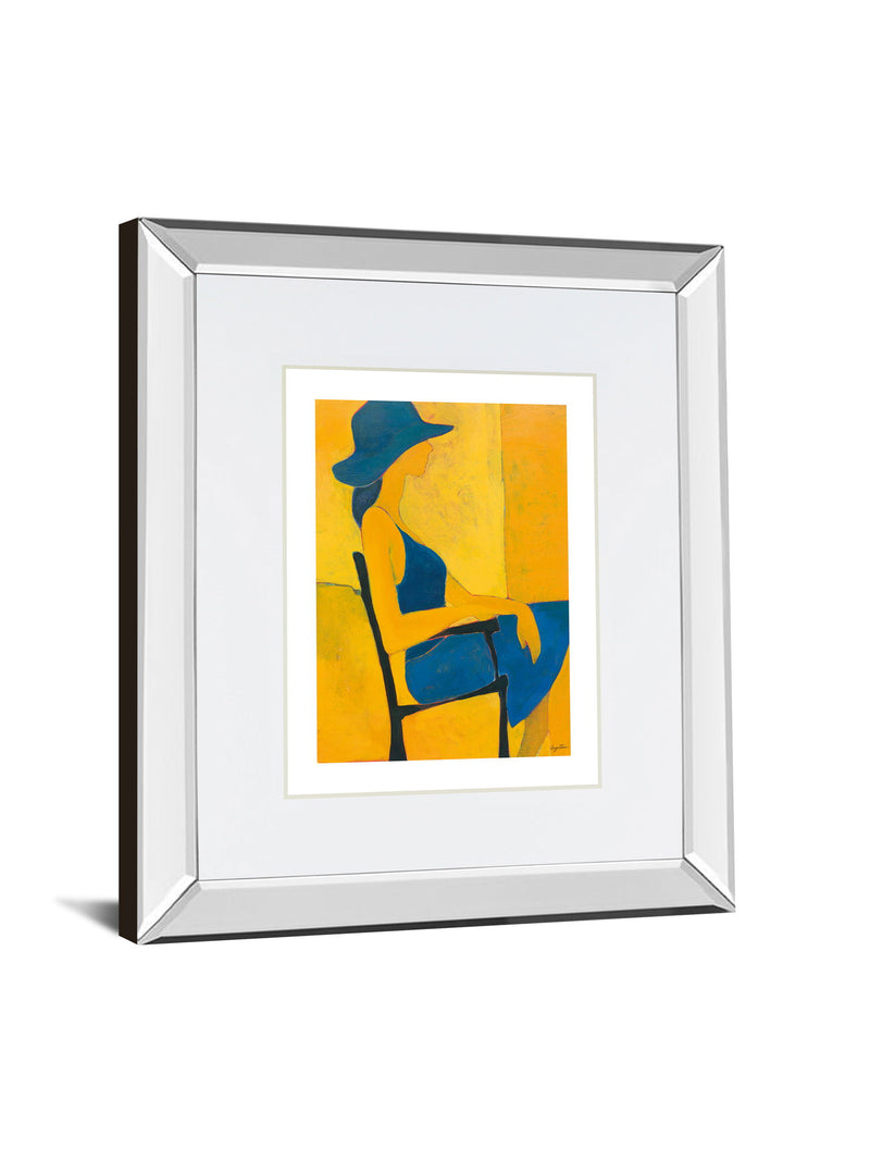In View Of Il By Augustine - Mirror Framed Print Wall Art - Yellow