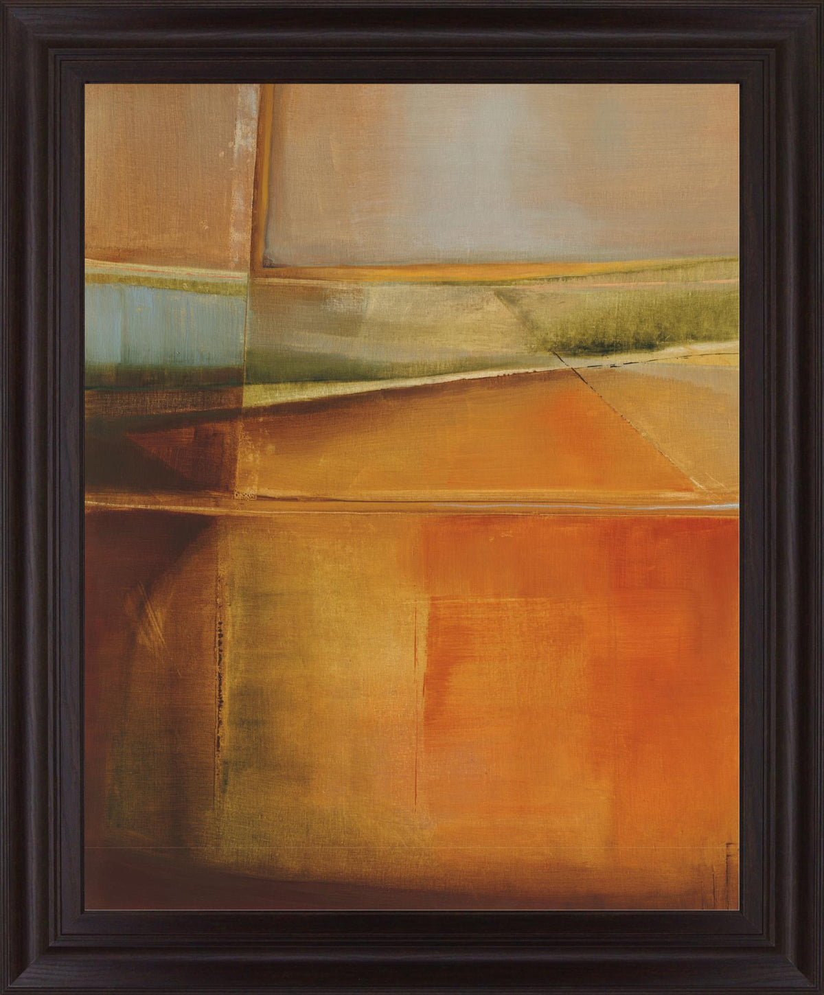 Golden Fields - 28" x 34" Framed Wall Art - Orange