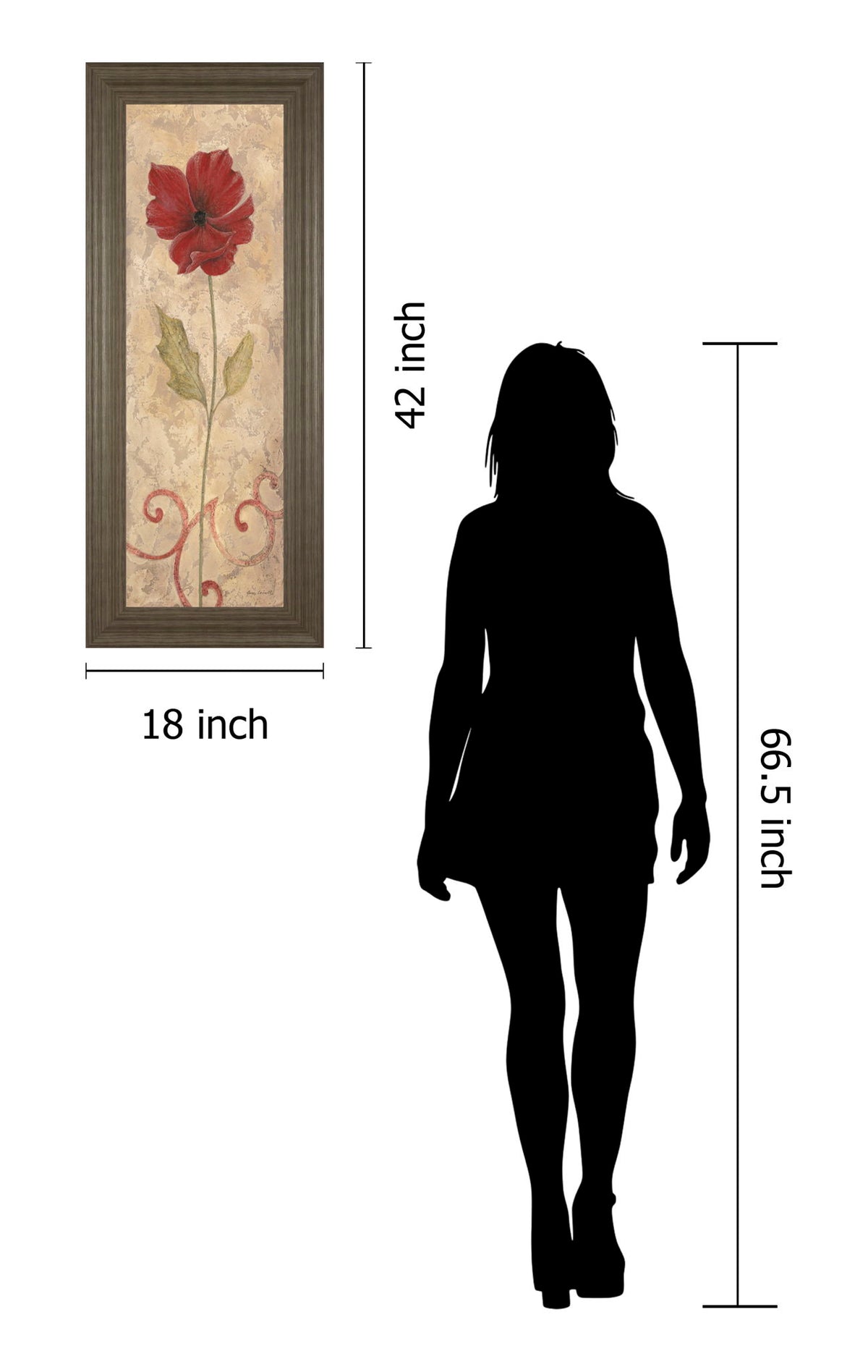 Flower Il - Framed Print Wall Art - Beige