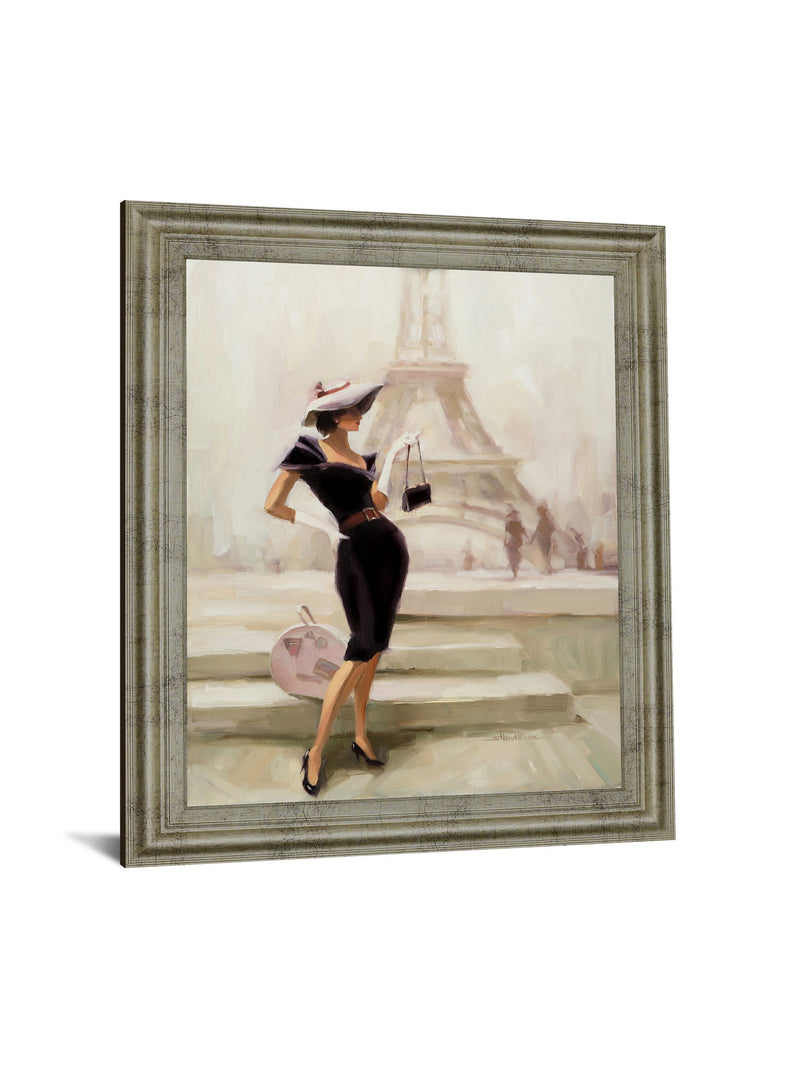 Chic Stroll - 28" x 34" Framed Wall Art - Beige