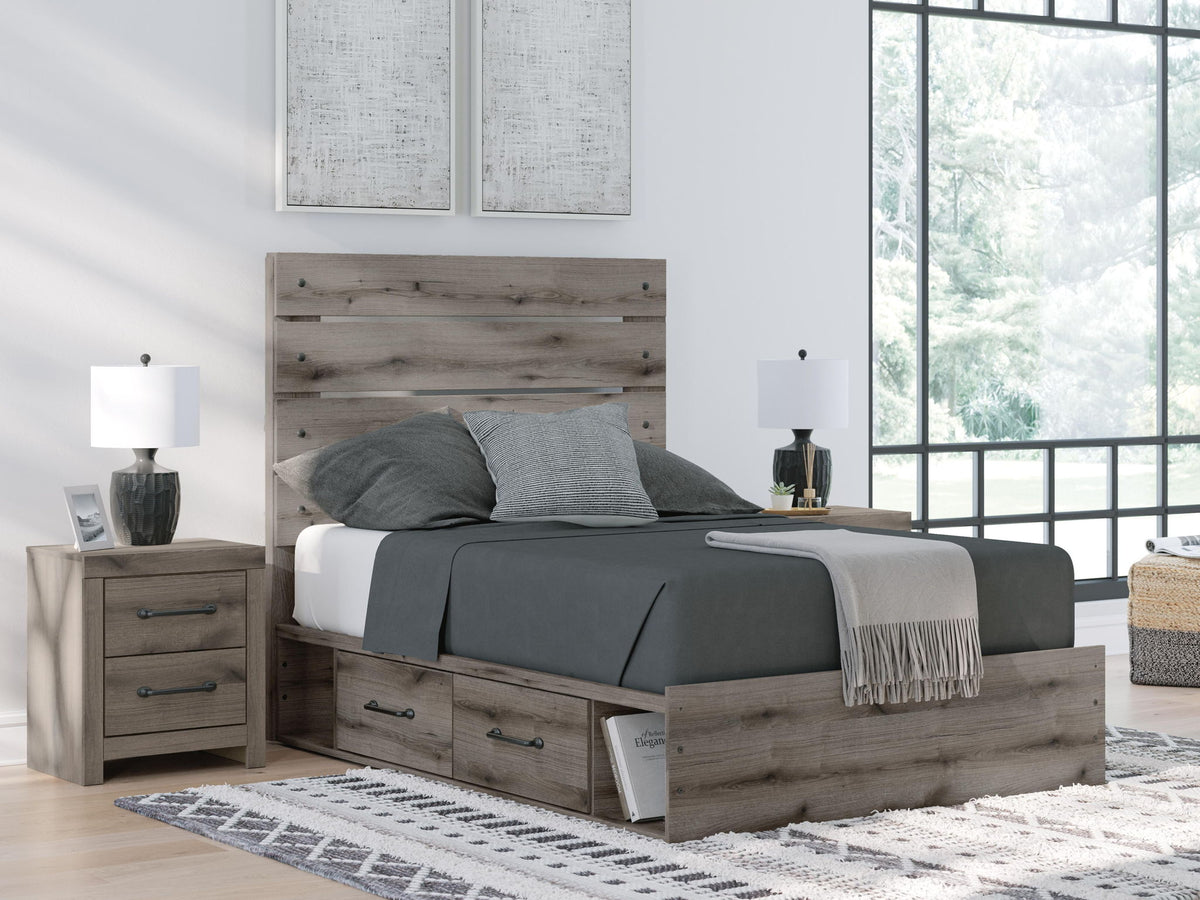 Graystorm - Panel Bed With Storage
