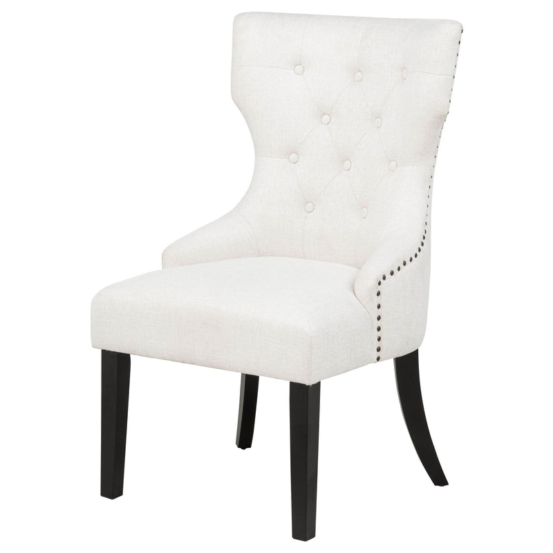 Baney Fabric Upholstered Dining Side Chair Cream and Black