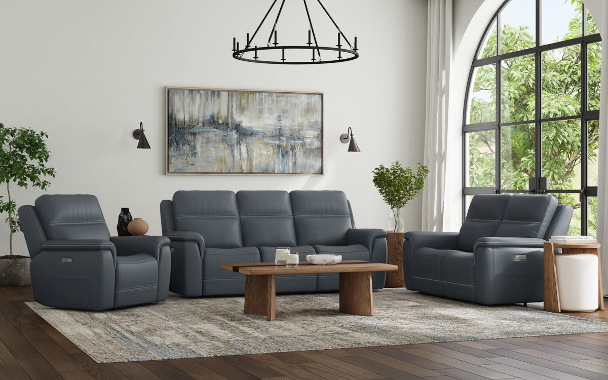 Flexsteel Sawyer Power Reclining Loveseat w/ Pwr Headrests, Lumbar