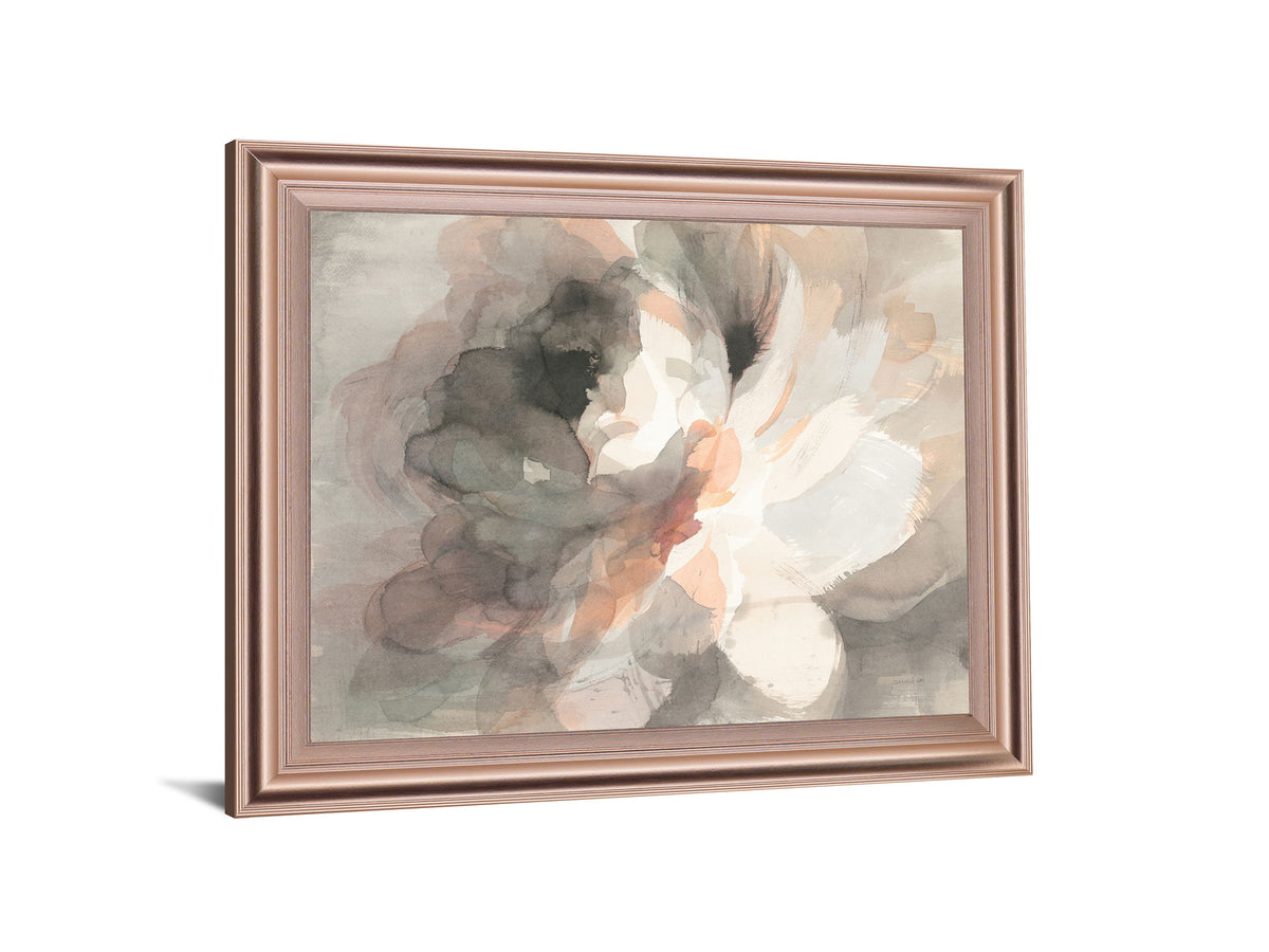 Whispered Petal Dawn - 28" x 34" Framed Wall Art - Beige