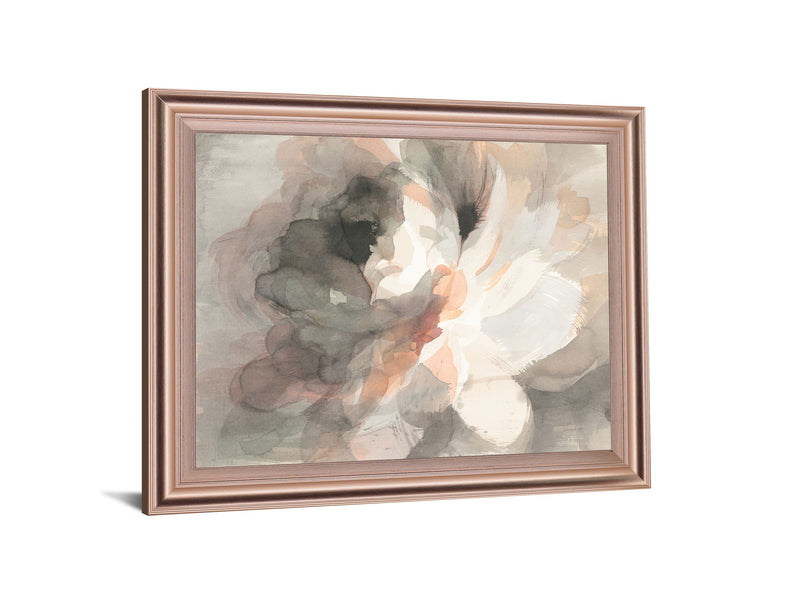 Whispered Petal Dawn - 28" x 34" Framed Wall Art - Beige