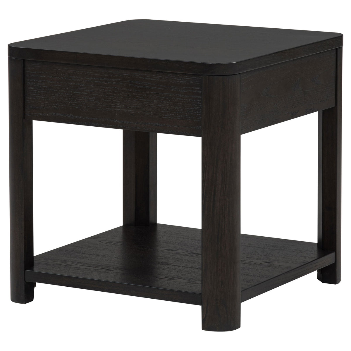 Marcelo Wood End Table with Drawer and Shelf Coffee