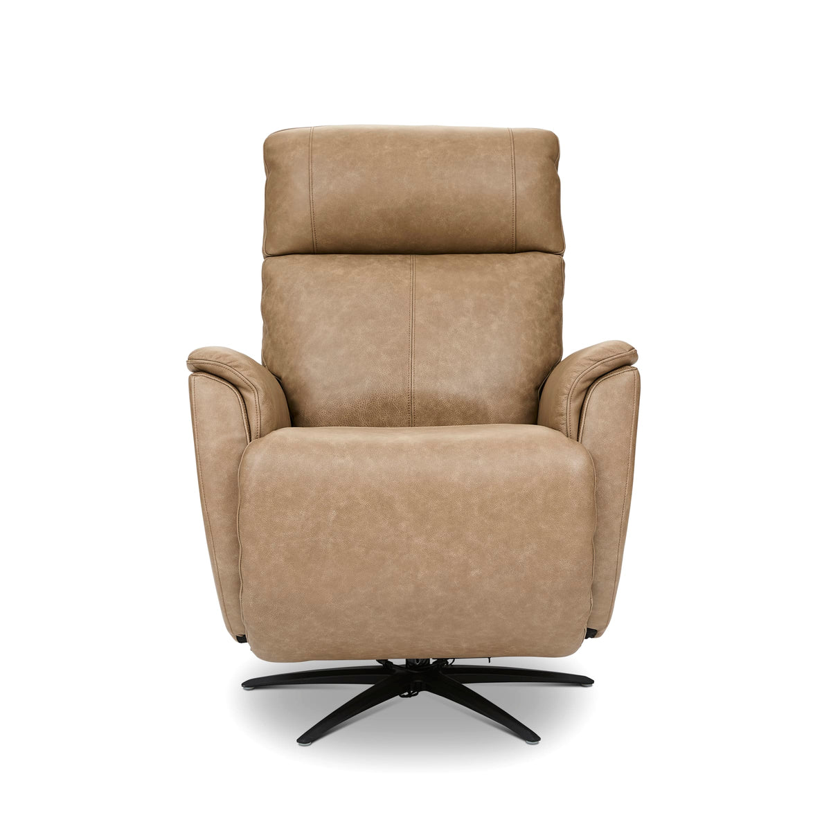 Flexsteel Cove Power Swivel Recliner with Power Headrest, Lumbar, Heat, & Massage